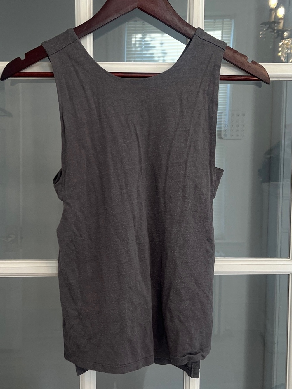 BANANA REPUBLIC Women's Dark Gray Side Cut Out Tank Top Size XXSP